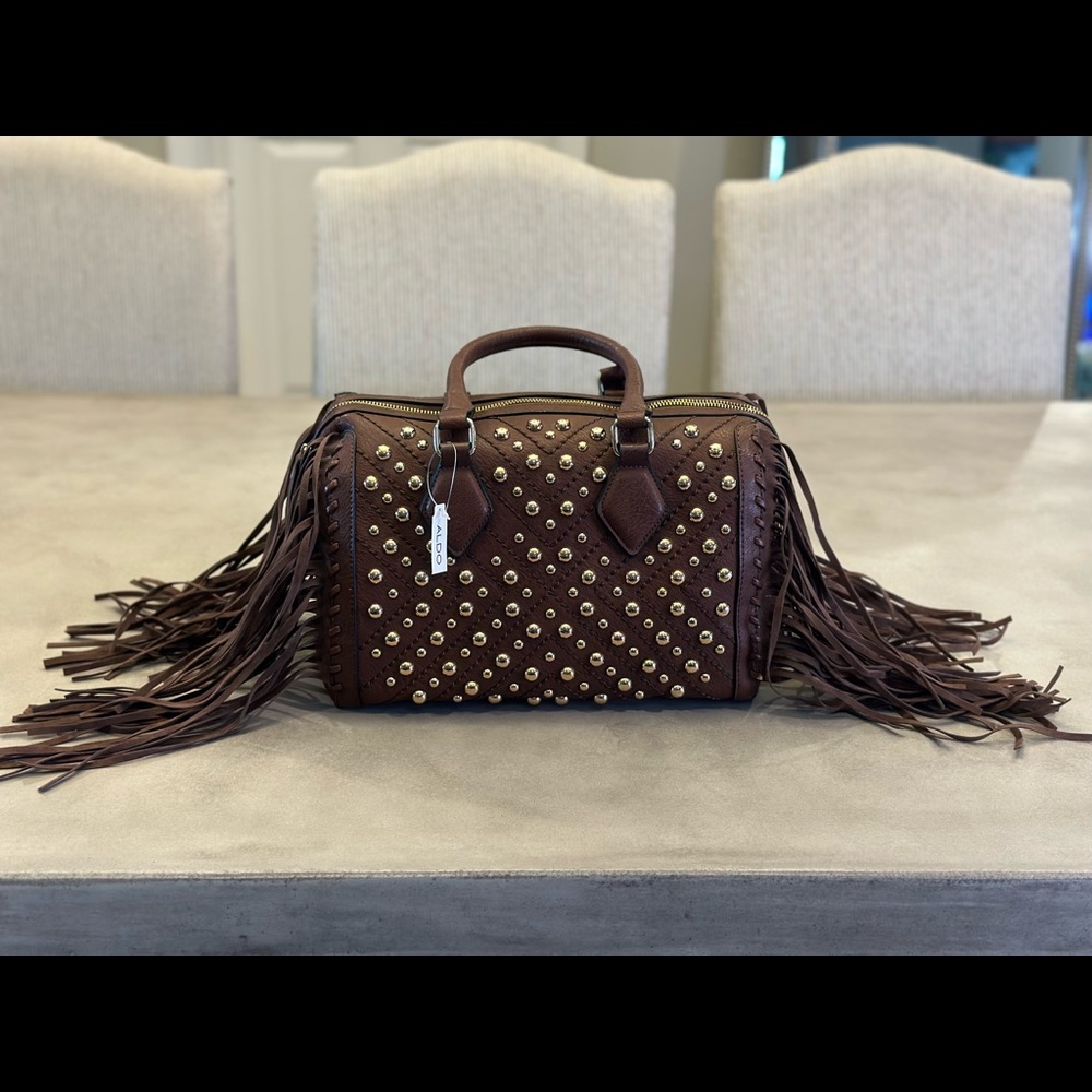 Studded brown Aldo purse